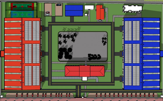 80*40 a adapté l'atelier aux besoins du client de structure métallique a fabriqué la construction de cadre en acier