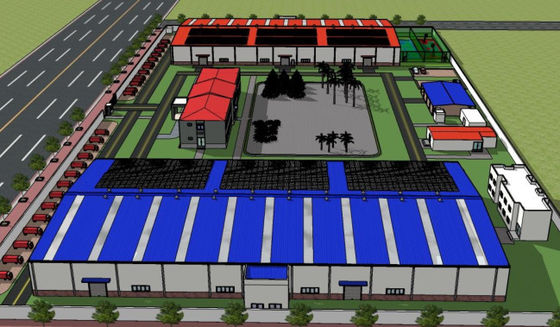 80*40 a adapté l'atelier aux besoins du client de structure métallique a fabriqué la construction de cadre en acier