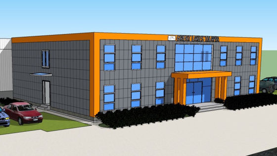 L'ODM d'OEM a préfabriqué le bâtiment ignifuge de construction en acier de structure métallique de 2 étages
