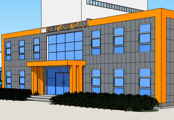 L'ODM d'OEM a préfabriqué le bâtiment ignifuge de construction en acier de structure métallique de 2 étages