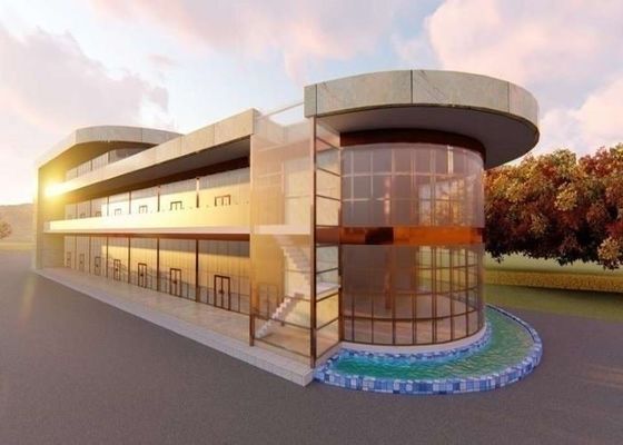 L'acier a préfabriqué la structure métallique faite sur commande de Decoiling de supermarché de centre commercial