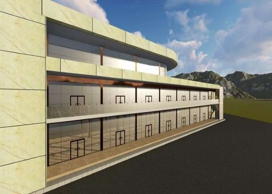 L'acier a préfabriqué la structure métallique faite sur commande de Decoiling de supermarché de centre commercial