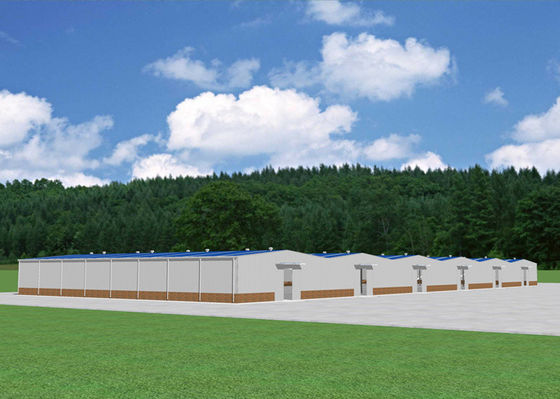 L'atelier de structure métallique de l'industrie 6000㎡ a fabriqué le bâtiment d'usine de cadre