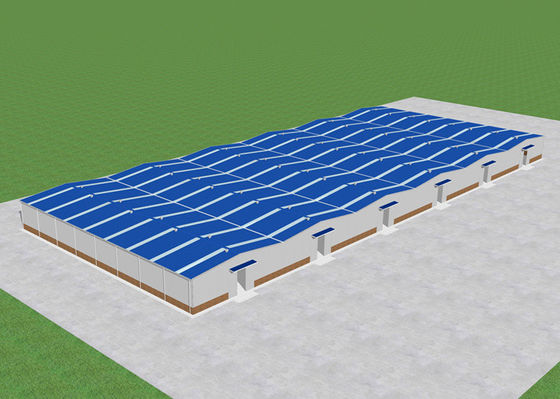L'atelier de structure métallique de l'industrie 6000㎡ a fabriqué le bâtiment d'usine de cadre