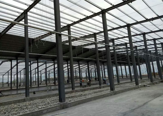 L'atelier de structure métallique de l'industrie 6000㎡ a fabriqué le bâtiment d'usine de cadre