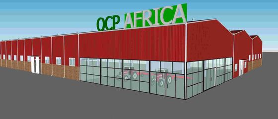 La fabrication agricole légère d'entrepôt de structure métallique a adapté aux besoins du client