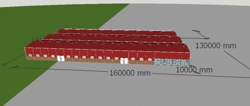 Bâtiment commercial réutilisable de structure métallique du cadre Q235B d'acier de construction