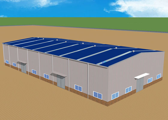 60m*30m ont préfabriqué le bâtiment à pans de bois industriel d'atelier de structure métallique