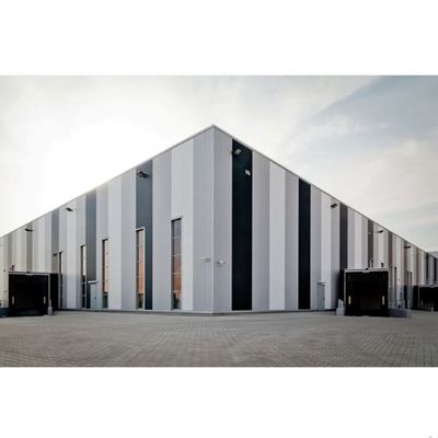 Bâtiments en acier galvanisés de grande envergure poinçonnant la structure Q235 de cadre en acier