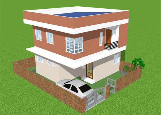 Structure métallique de Q355B Q235B logeant la villa légère protégeant du vent de cadre en acier