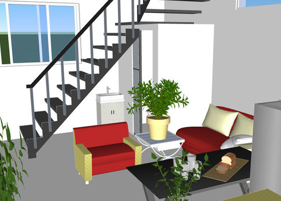 La Chambre de cadre en acier légère de structure métallique de duplex préfabriqué de villa a galvanisé