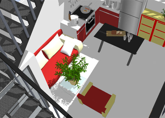 La Chambre de cadre en acier légère de structure métallique de duplex préfabriqué de villa a galvanisé