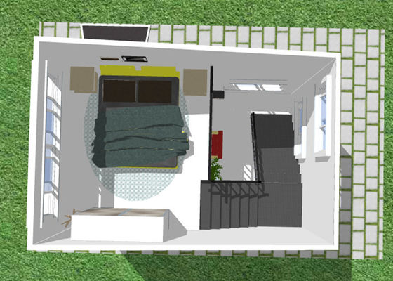 La Chambre de cadre en acier légère de structure métallique de duplex préfabriqué de villa a galvanisé