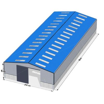 Structure métallique de Q355B pour le stockage de bâtiment d'atelier d'entrepôt