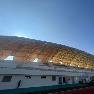 Gymnase préfabriqué de bâtiment en métal de structure métallique rouille recyclable de stade d'anti