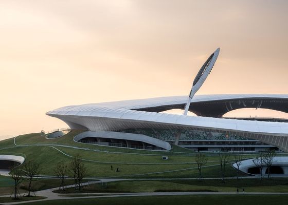 Gymnase préfabriqué adapté aux besoins du client de bâtiments en métal du stade Q355 de structure métallique