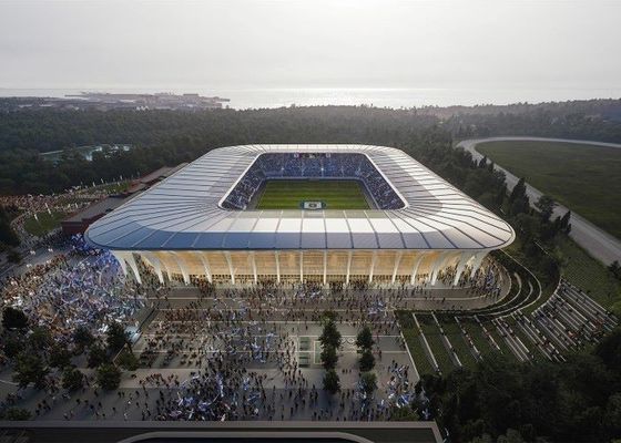 Les bâtiments préfabriqués légers de gymnase en métal ont pré machiné le stade en acier