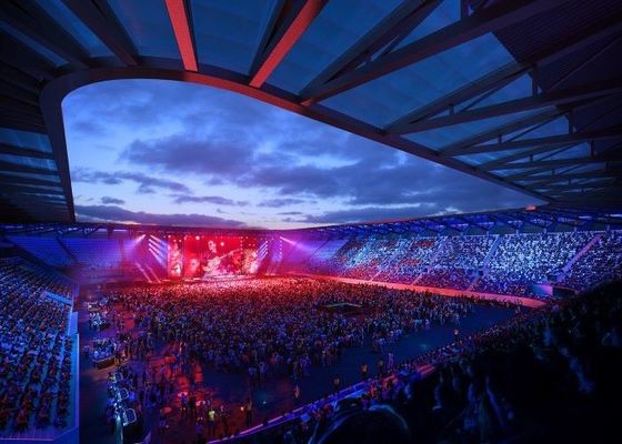 Les bâtiments préfabriqués légers de gymnase en métal ont pré machiné le stade en acier