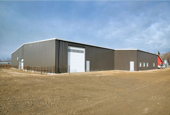 Bâtiment protégeant du vent préfabriqué léger d'atelier en métal de structure métallique d'entrepôt