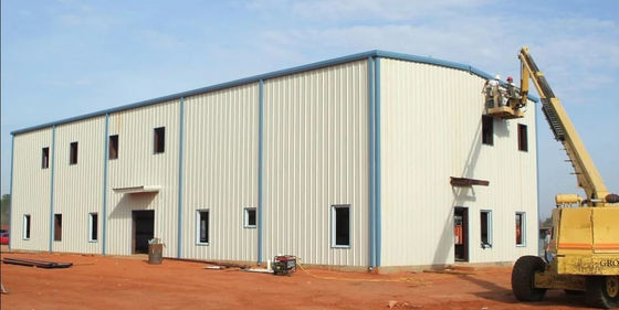 Bâtiment protégeant du vent préfabriqué léger d'atelier en métal de structure métallique d'entrepôt