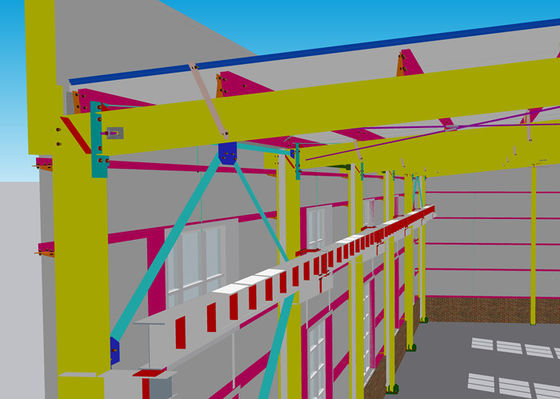 Q235 / L'atelier de la structure métallique Q355 a préfabriqué les bâtiments à pans de bois en acier