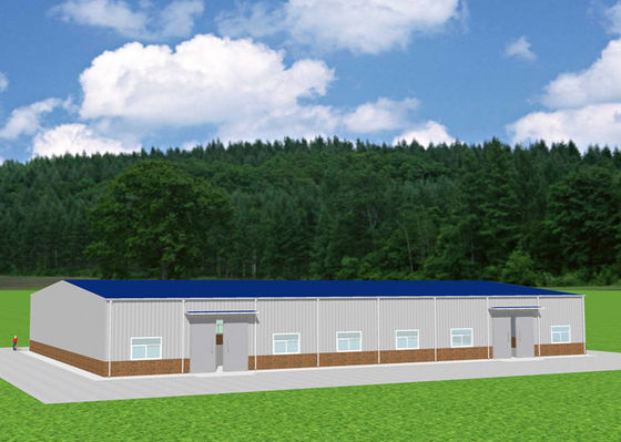 L'atelier imperméable de structure métallique a fabriqué l'entrepôt portail en acier gigaoctet de cadre