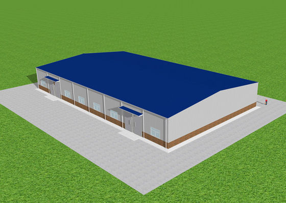 L'atelier imperméable de structure métallique a fabriqué l'entrepôt portail en acier gigaoctet de cadre
