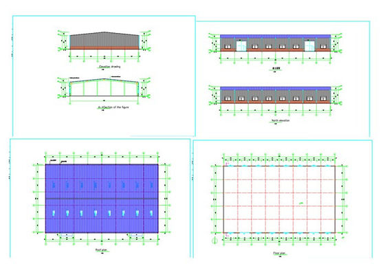L'atelier imperméable de structure métallique a fabriqué l'entrepôt portail en acier gigaoctet de cadre