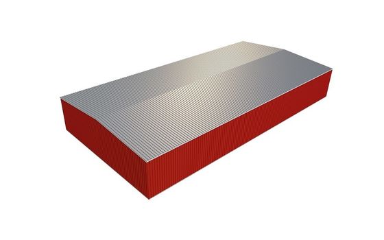 Rouille protégeant du vent d'entrepôt industriel préfabriqué de structure métallique anti