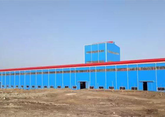 Bâtiment industriel ignifuge fabriqué d'atelier de structure métallique de cadre