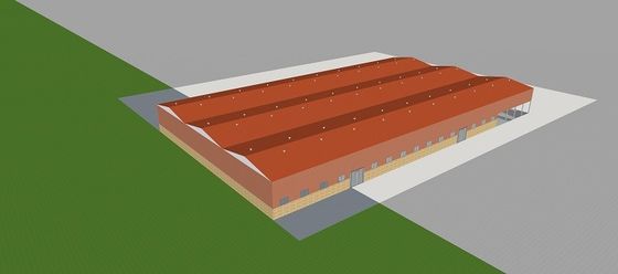 Q355B a préfabriqué l'atelier léger de hangar de structure métallique de grille de Chambre de cadre en acier