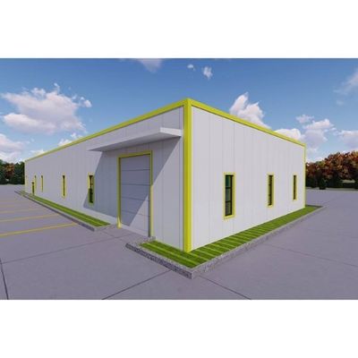 La construction préfabriquée d'entrepôt de structure métallique de poutre en double T de grande envergure ignifugent avec le panneau "sandwich"