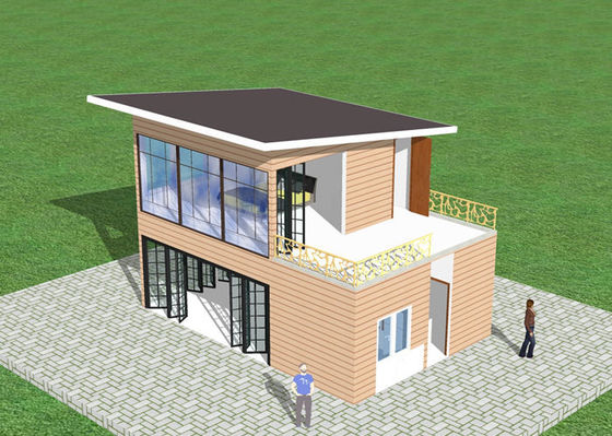 Appartement duplex de la structure métallique Q235 de villa en acier légère préfabriquée de lumière