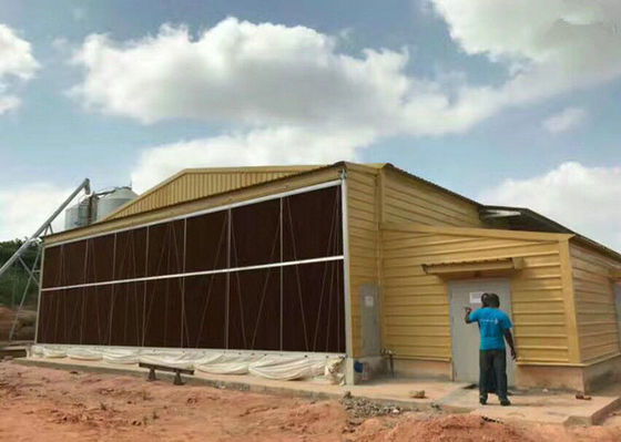 Q235B / Chambre de poulet de ferme de structure métallique de Q355B gigaoctet ignifuge