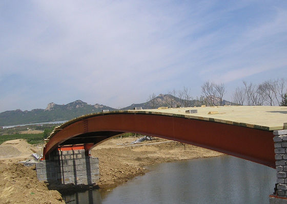 La construction de pont en structure métallique de Q355B a galvanisé préfabriqué