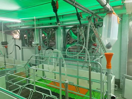 Le portail protégeant du vent de Chambre de porc de structure métallique a préfabriqué le cadre en acier ISO9001