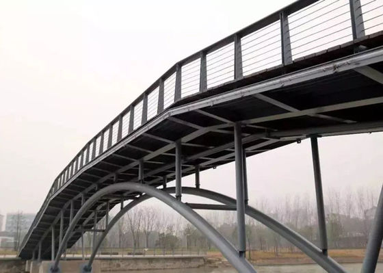 Construction de pont piétonnier en acier préfabriquée de botte de structure