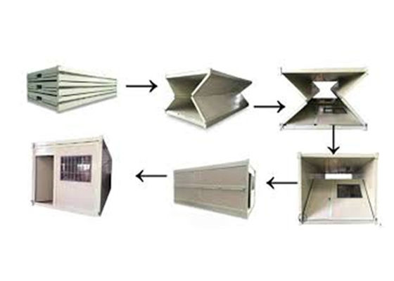 La Chambre pliable galvanisée de conteneur a préfabriqué la Chambre modulaire en acier