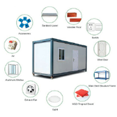Q235B / Chambre préfabriquée en acier de conteneur de Q355B de réforme pliable de Chambre
