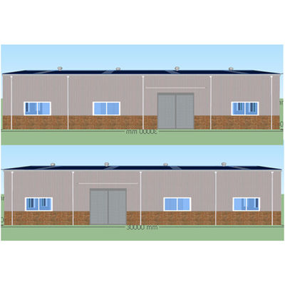 bâtiment à pans de bois d'industrie d'entrepôt de structure métallique de construction préfabriquée de 30m*20m