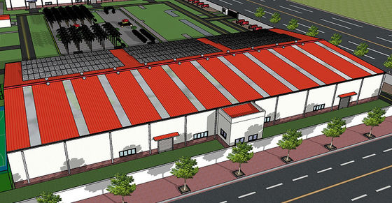 Entrepôt préfabriqué de bâtiment industriel de structure métallique pour la production d'usine