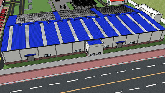 Entrepôt préfabriqué de bâtiment industriel de structure métallique pour la production d'usine