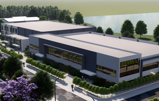 Immeubles de bureaux commerciaux préfabriqués vigoureux en métal protégeant du vent
