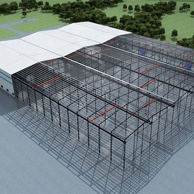Construction en acier galvanisée d'atelier d'immersion chaude avec le panneau de toit et de mur