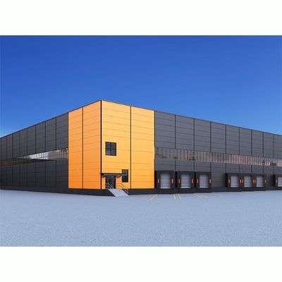 Entrepôt de hangar à structure métallique avec volet roulant/portes battantes/coulissantes et pente/toit plat