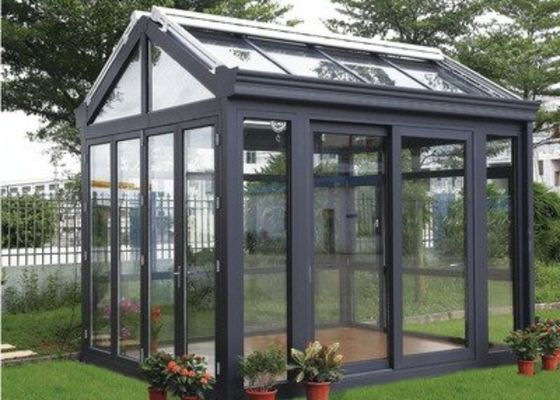 Jardin d'hiver Salle de lumière du soleil Petite serre en verre Venlo en acier décontractée