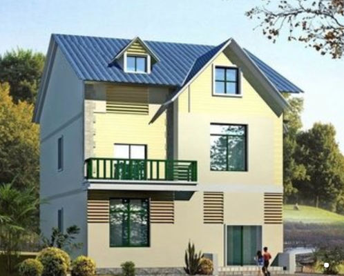 Structure métallique de Q355B Q235B logeant la villa légère protégeant du vent de cadre en acier