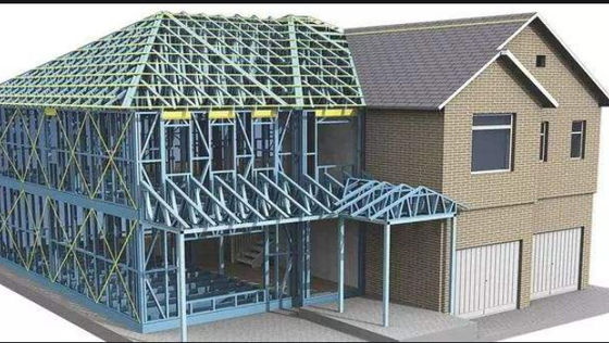 Villa en acier légère préfabriquée avec la flexibilité élevée de conception