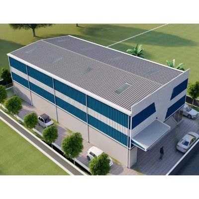 Atelier de cadre en acier établissant la construction structurelle d'entrepôt