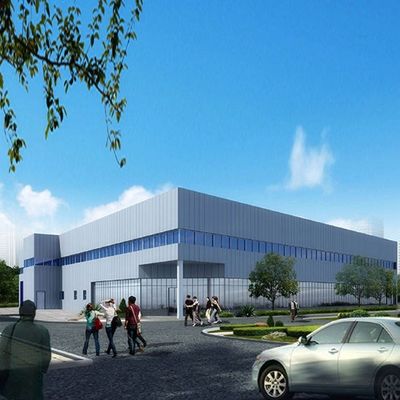 Construction préfabriquée d'atelier de structure métallique de poutre en double T de soudure de grande envergure